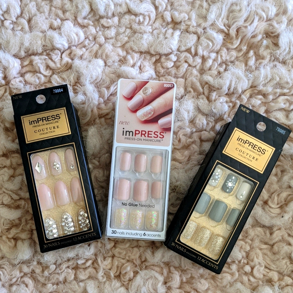 Lot of 3 Kiss Impress Nails
